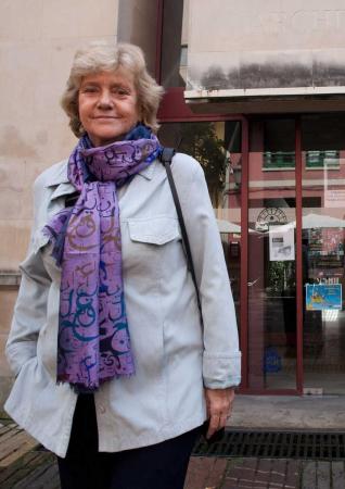 Soledad Becerril, ayer, delante del palacio de Valdecarzana.